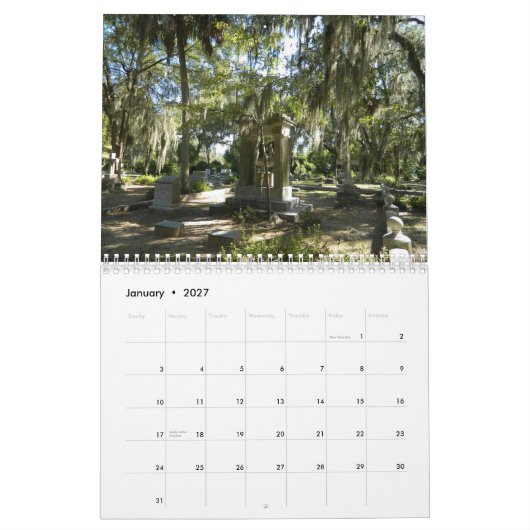Agenda Bonaventure Cemetery 2013 Kalender (Jan 2027)