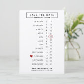 Agenda-bruiloft Opslaan datum Save The Date (Staand voorkant)