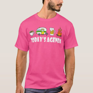 Agenda Camping Coffee Pop Up Camper Beer C T-shirt