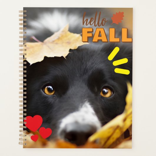 Agenda con imagen de perro entre hojas  (Voorkant)