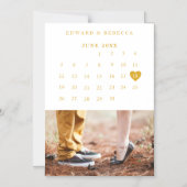 Agenda Elegant Gold Photo Wedding Save the Date Magnetische Uitnodiging (Voorkant)