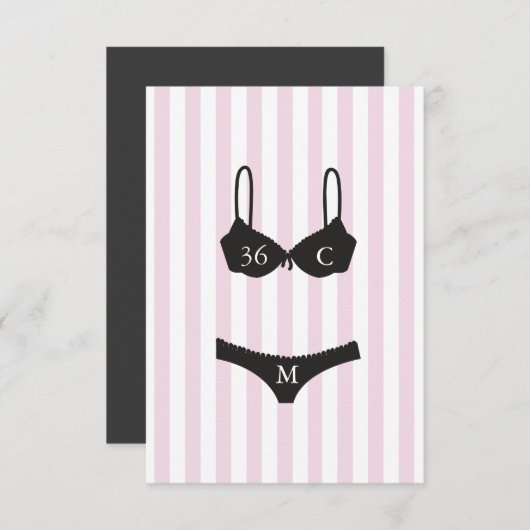 Agenda en witte strepes Bachelorette Informatiekaartje (Voorkant / Achterkant)