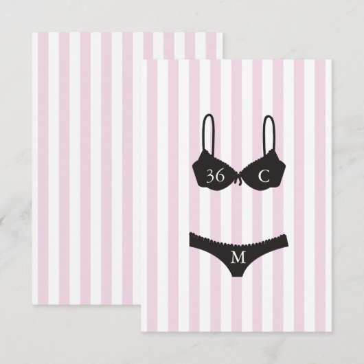 Agenda en witte strepes Bachelorette Informatiekaartje (Voorkant / Achterkant)