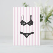 Agenda en witte strepes Bachelorette Informatiekaartje (Staand voorkant)