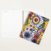 Agenda Grande de Tapa Dura con Patrón Psicodélico (Display)