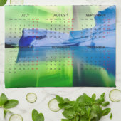 Agenda-handdoeken - Aurora Borealis over water Theedoek (Gevouwen)