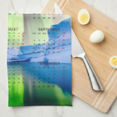 Agenda-handdoeken - Aurora Borealis over water Theedoek (Quarter Fold)