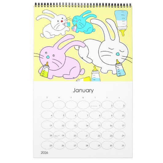 Agenda Happy Bunny Kalender (Jan 2026)