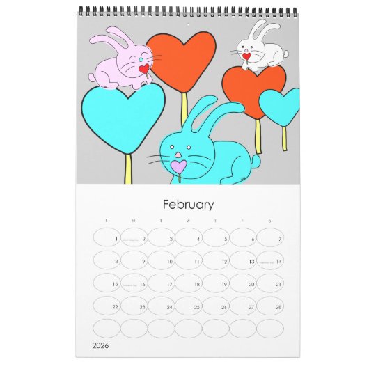 Agenda Happy Bunny Kalender (Feb 2026)