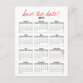 Agenda Het Briefkaart Datum opslaan (Voorkant)