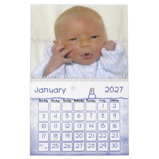Agenda-Hoesje, het eerste jaar van Noah Kalender (Jan 2027)