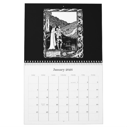 Agenda- illustratie-Aubrey Beardsley Kalender (Jan 2026)