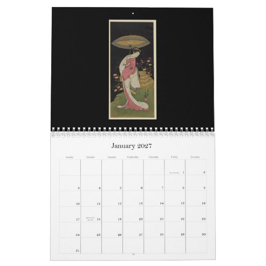 Agenda- Japanse Art-1 Kalender (Jan 2027)