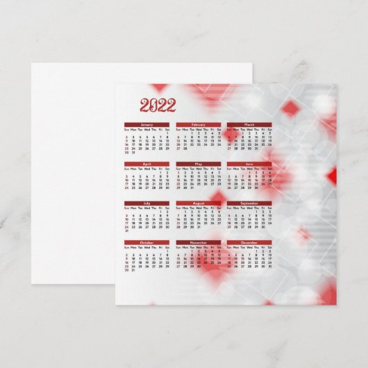 Agenda-kerstkaart (Voorkant / Achterkant)