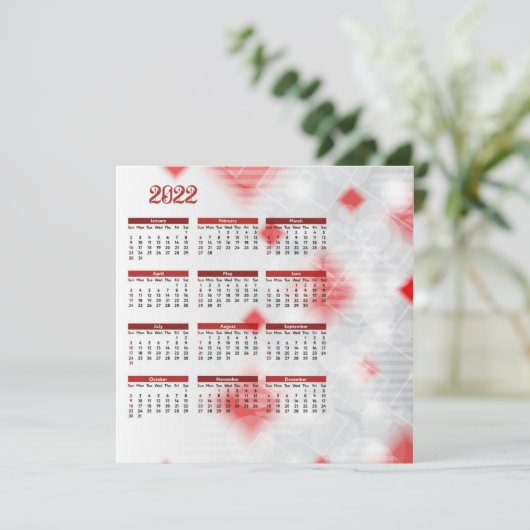 Agenda-kerstkaart (Staand voorkant)