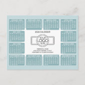 Agenda met contactgegevens van de logo briefkaart (Voorkant)