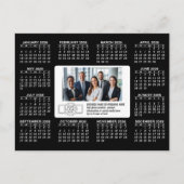 Agenda met contactgegevens van de logo briefkaart (Voorkant)