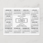 Agenda met contactgegevens van de logo briefkaart (Voorkant)