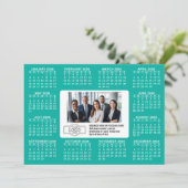 Agenda met contactgegevens van de logo feestdagenkaart (Staand voorkant)