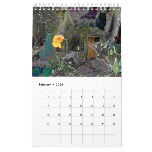 Agenda met elf kalender (Feb 2026)