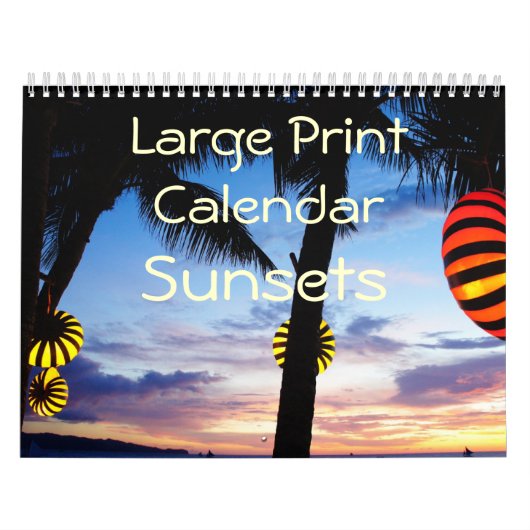 Agenda met grote afdruk - Zonsondergangen Kalender (Hoes)