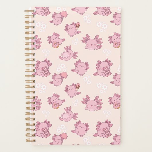 Agenda met roze axolotls (Voorkant)
