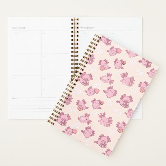 Agenda met roze axolotls (Display)