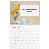 Agenda met tropische parrots kalender (Feb 2027)