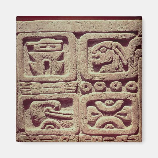 Agenda met vier glyphs, Toltec Magneet (Voorkant)