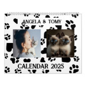  agenda met zwart pootafdrukpatroon kalender (Hoes)