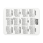 Agenda - Minimaal zwart-wit Magneet (Horizontaal)