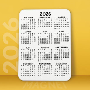 Agenda - Minimaal zwart-wit Magneet