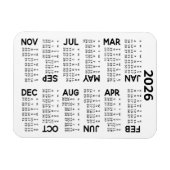 Agenda - Minimaal zwart-wit Magneet (Horizontaal)