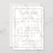 Agenda Moderne marmer Roos Gold Opslaan datum Magnetische Uitnodiging (Voorkant)