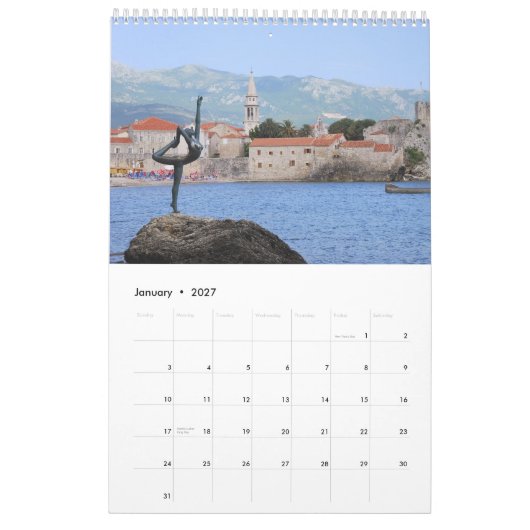 Agenda Montenegro 2012 Kalender (Jan 2027)
