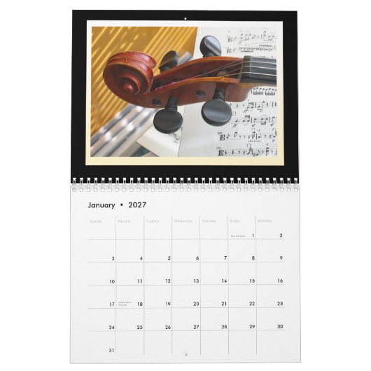 Agenda muziekinstrument 2015 kalender (Jan 2027)