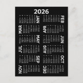 Agenda - namen voor offset in zwart-wit briefkaart (Voorkant)