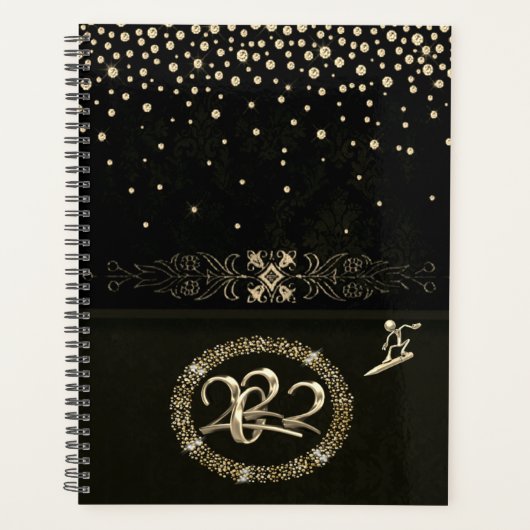 Agenda negra con dorado 2022 (Voorkant)