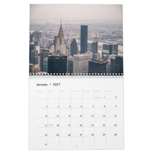 Agenda New York 2015 Kalender (Jan 2027)