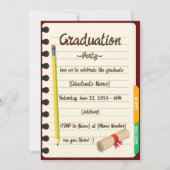 Agenda Notitieboek Multomap Afstuderen Fotofeestje Kaart (Achterkant)