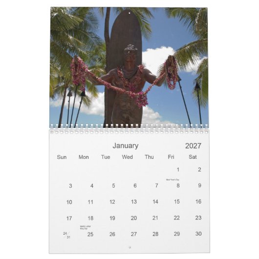 Agenda Oahu 2007 Kalender (Jan 2027)