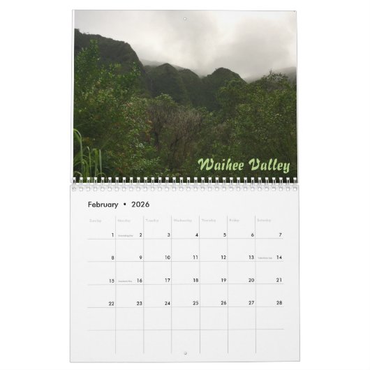 Agenda Oahu Hawaii Kalender (Feb 2026)