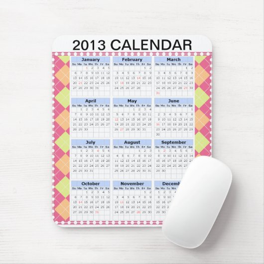 Agenda op een Mousepad Muismat (Met muis)