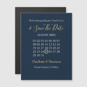 Agenda opslaan Datum 'marine Gold Editable' (Voorkant / Achterkant)