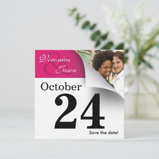 Agenda Pagina Opslaan Datum foto Save The Date (Staand voorkant)