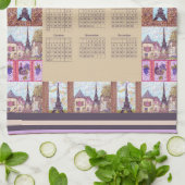 Agenda Parijs Eiffeltoren 2022 Theedoek (Gevouwen)
