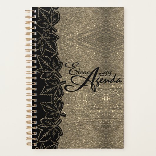 Agenda personalizada con hojas de purpurina (Voorkant)