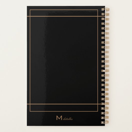 agenda personalizada negra (Achterkant)