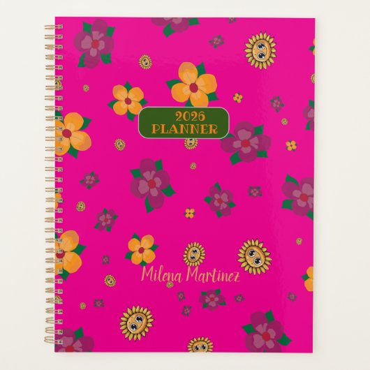 Agenda Planner Bloemen Groen 2025 (Voorkant)