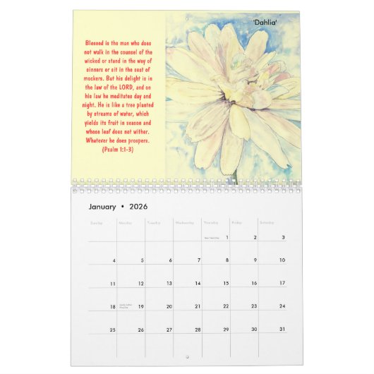 Agenda 'Psalms & Waterverven Kalender (Jan 2026)